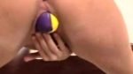 Samantha Luvcox is a pussy stretching legend. She is the only one to take three fists and four fingers. In this video she is playing with a standard size football and inserts and birth’s it out of her well stretched pussy! Enjoy  source https://slackholes